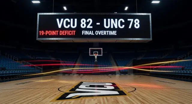 VCU rallies from 19-point deficit to defeat North Carolina 82-78 in overtime in NCAA tournament first round